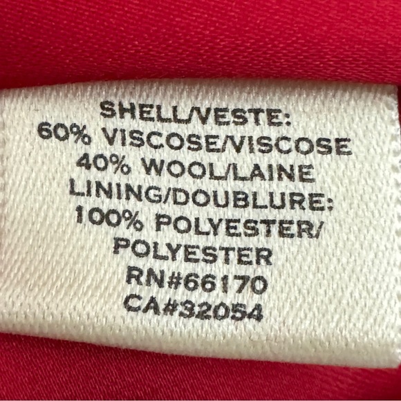 Moulinette Soeurs Red Wool Blend Textured Pencil Skirt Women’s 6 Lined 25” - Picture 5 of 6